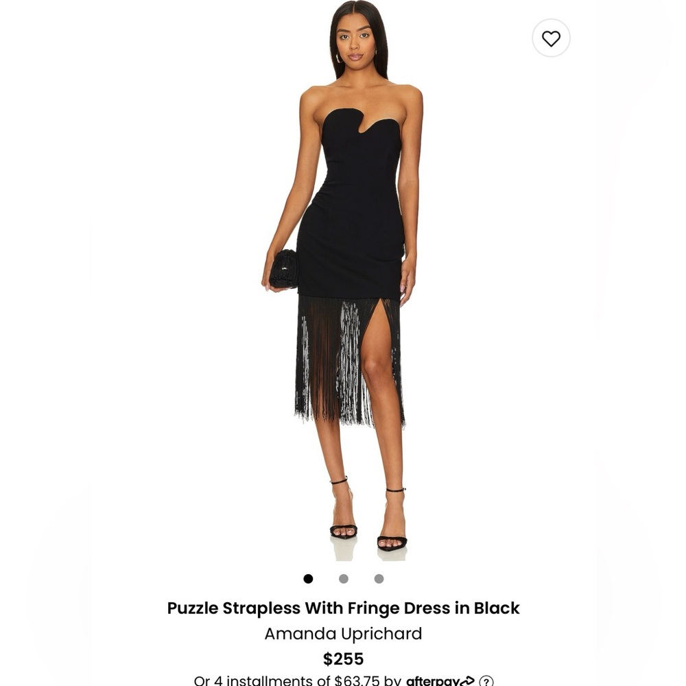 Puzzle strapless with fringe Dress size XS